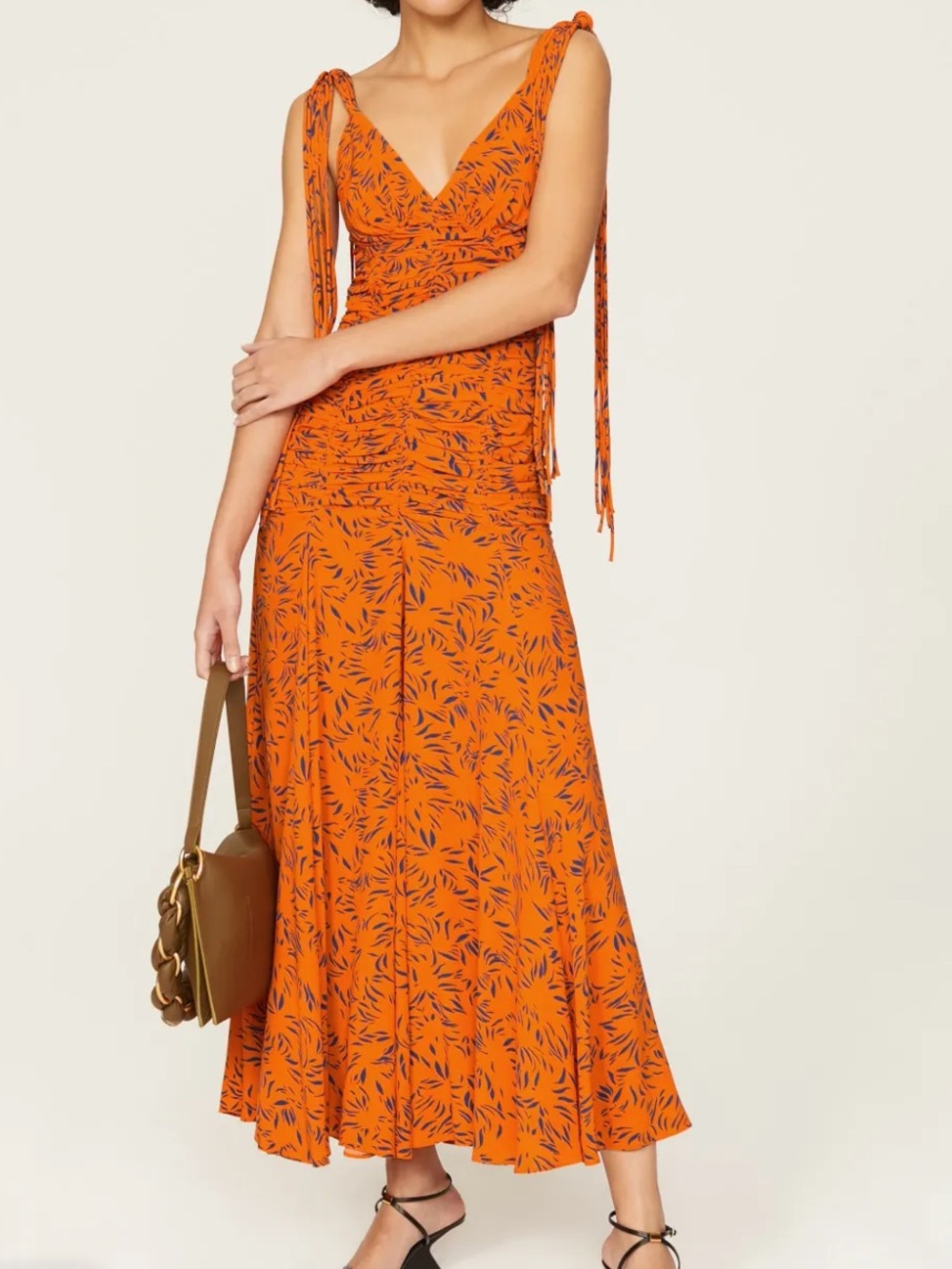 Proenza Schouler Crepe De Chine Ruched Tank Dress Size 2